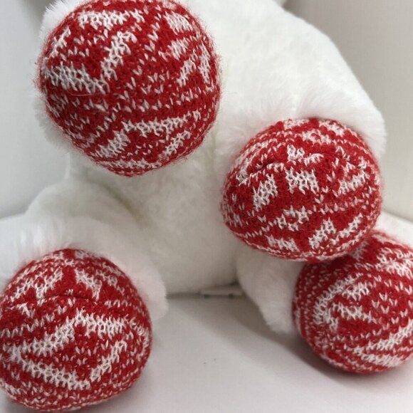 Aurora Christmas Holiday Merry Reindeer Festive Stuffed Animal White Red NWT - Picture 9 of 11